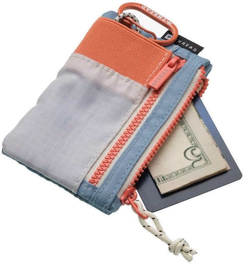 Thread Wallets Pouch Wallet – Compact Zip Wallet with Clear ID Window, Coin & Card Pockets, and Key Stash – Lightweight Rip-Stop Travel Wallet for Men & Women (Wilson) - Image 3